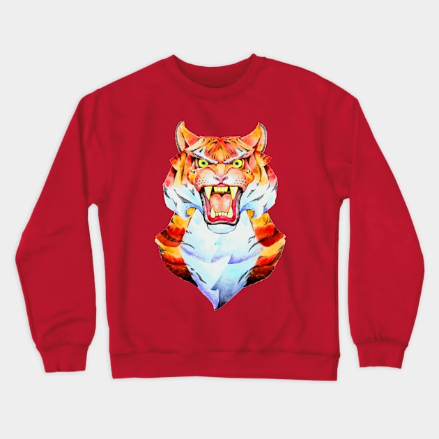 Tiger Roar Crewneck Sweatshirt by Villainmazk